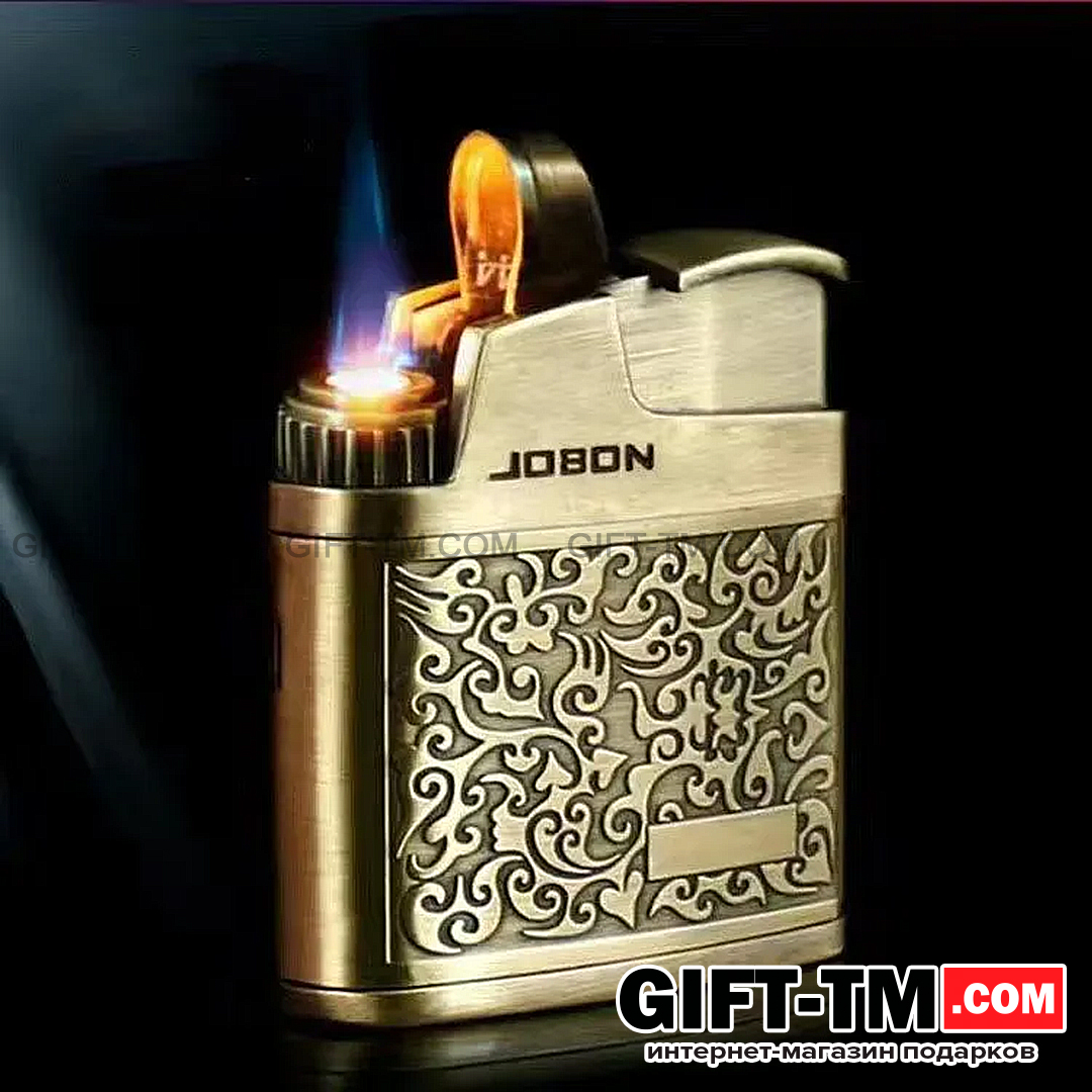 Зажигалка Jobon «Узор» газовая, ветрозащитная