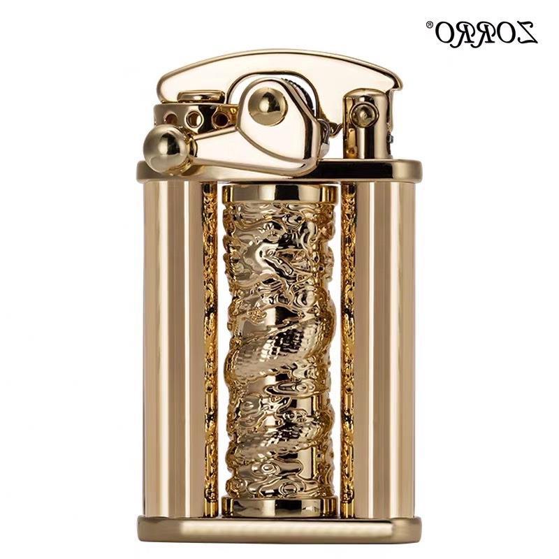 Зажигалка бензиновая Zorro «Dragon» золото