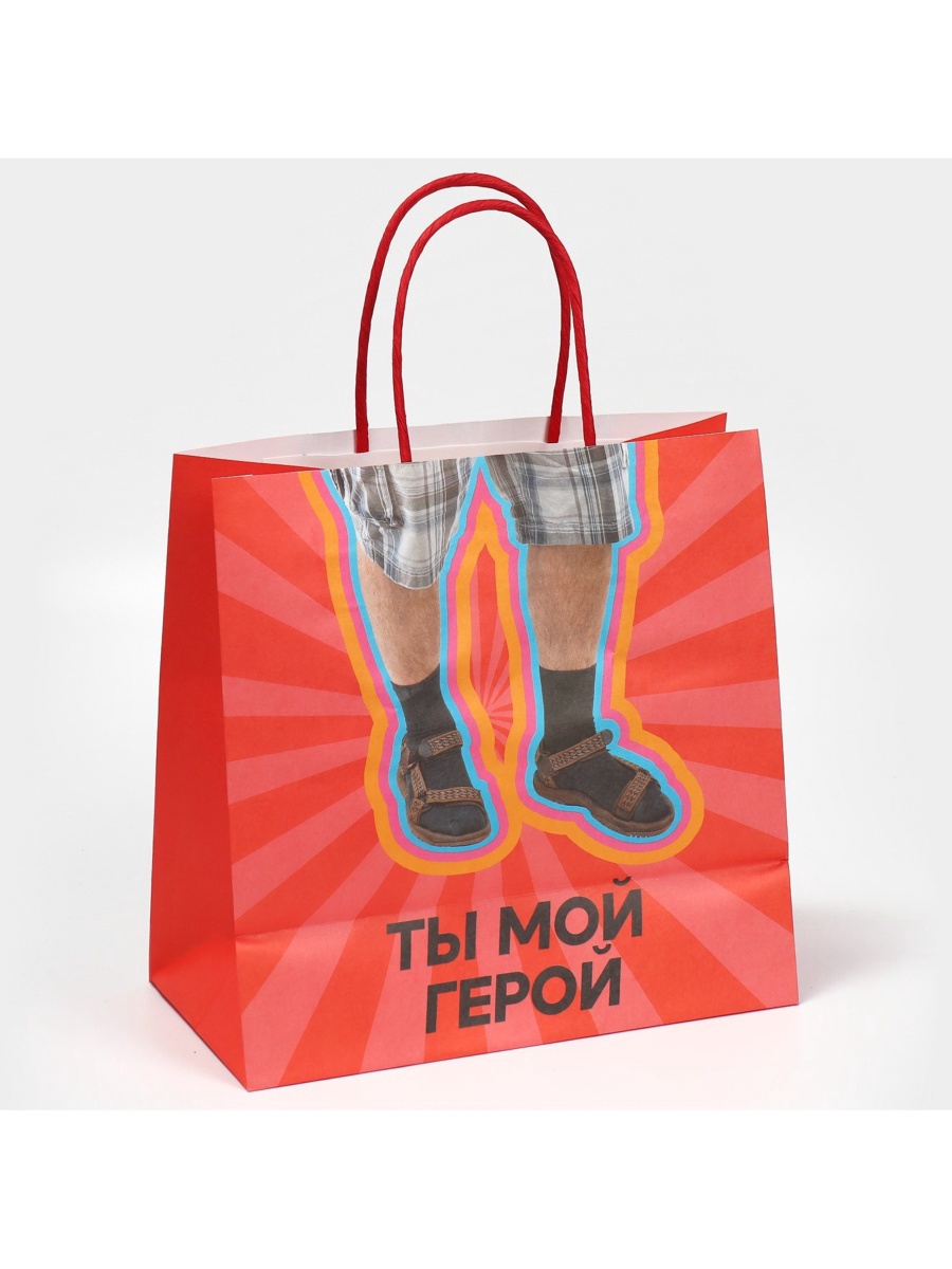 Пакет подарочный «Герой», 22×22×11 см