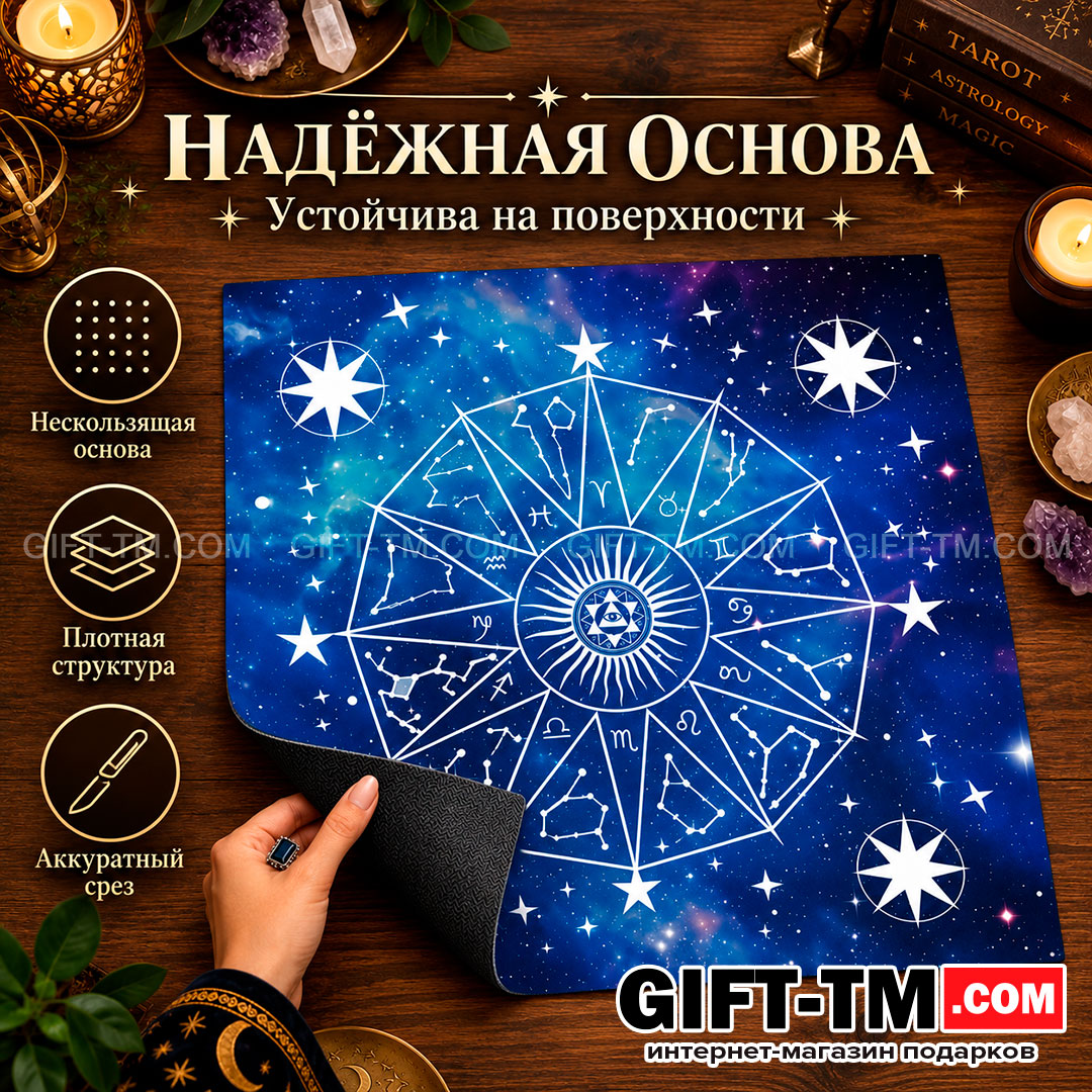 Коврик для карт Таро «Вселенная» 50×50 см