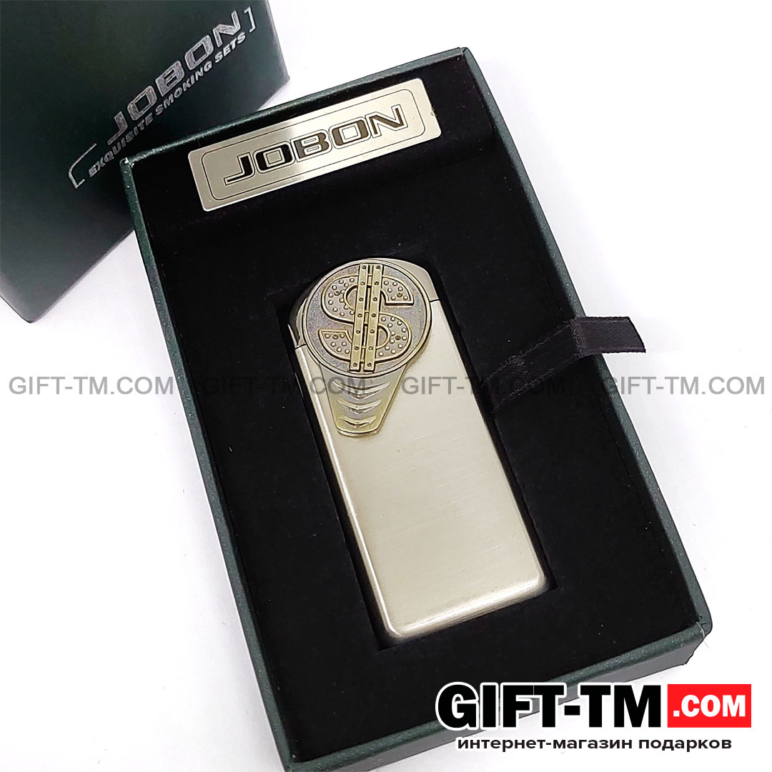 Зажигалка «Dollar» Jobon газовая, ветрозащитная, в подарочной коробке