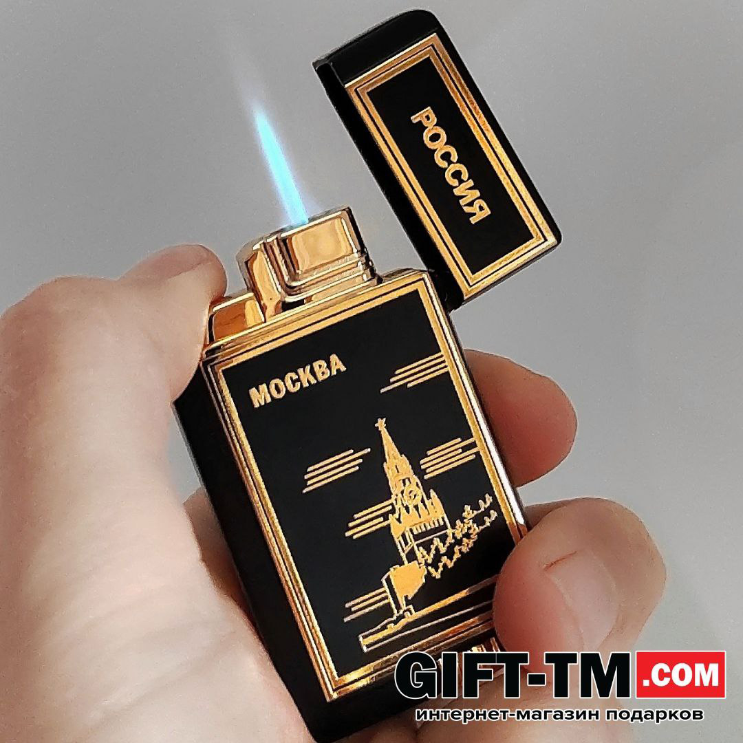 Зажигалка газовая Spunk «Россия», в подарочной деревянной коробке