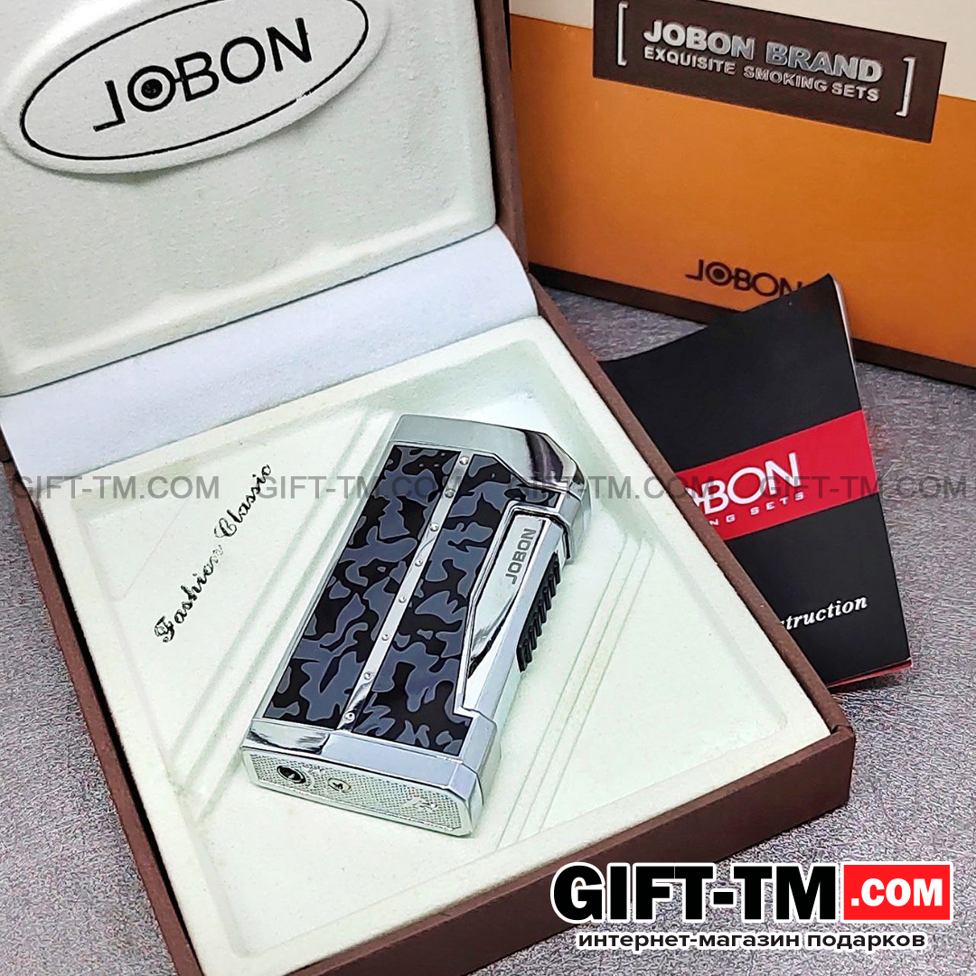 Зажигалка «Jobon» газовая, ветрозащитная, в подарочной коробке