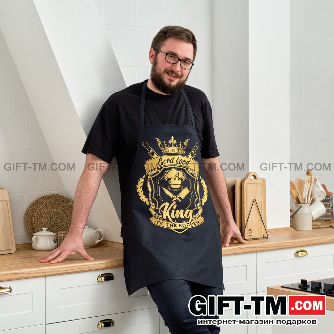 Фартук «KING» 73×71 см, 100% хлопок, саржа 190 гр/м2