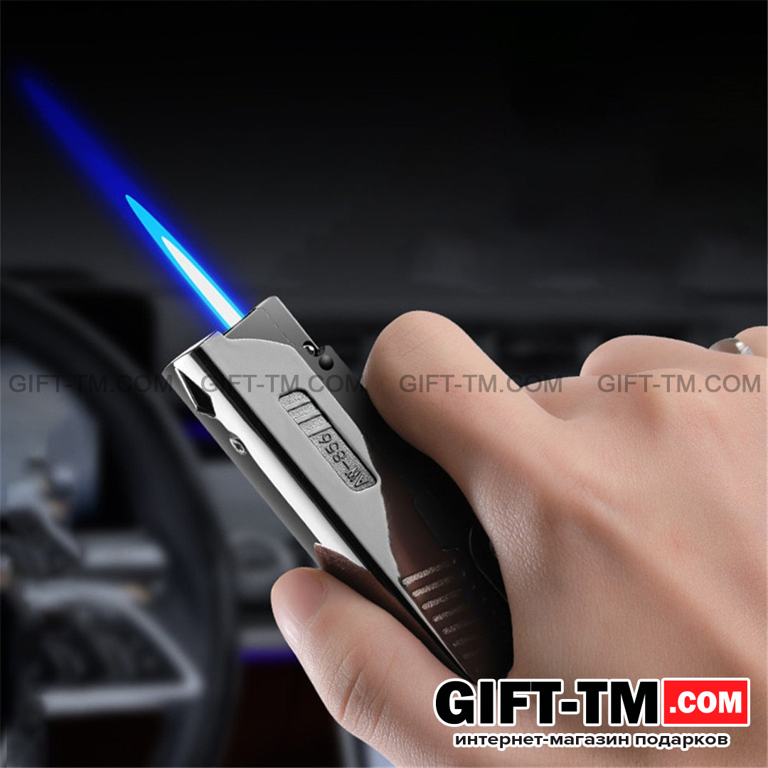 Зажигалка «Пистолет» USB и газовая, черный цвет