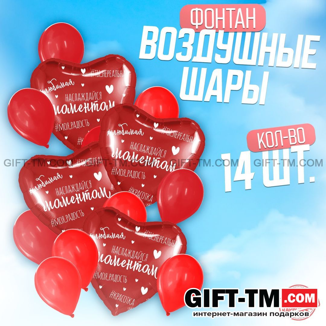 Воздушный шары «Наслаждайся моментом» набор 14 шт.