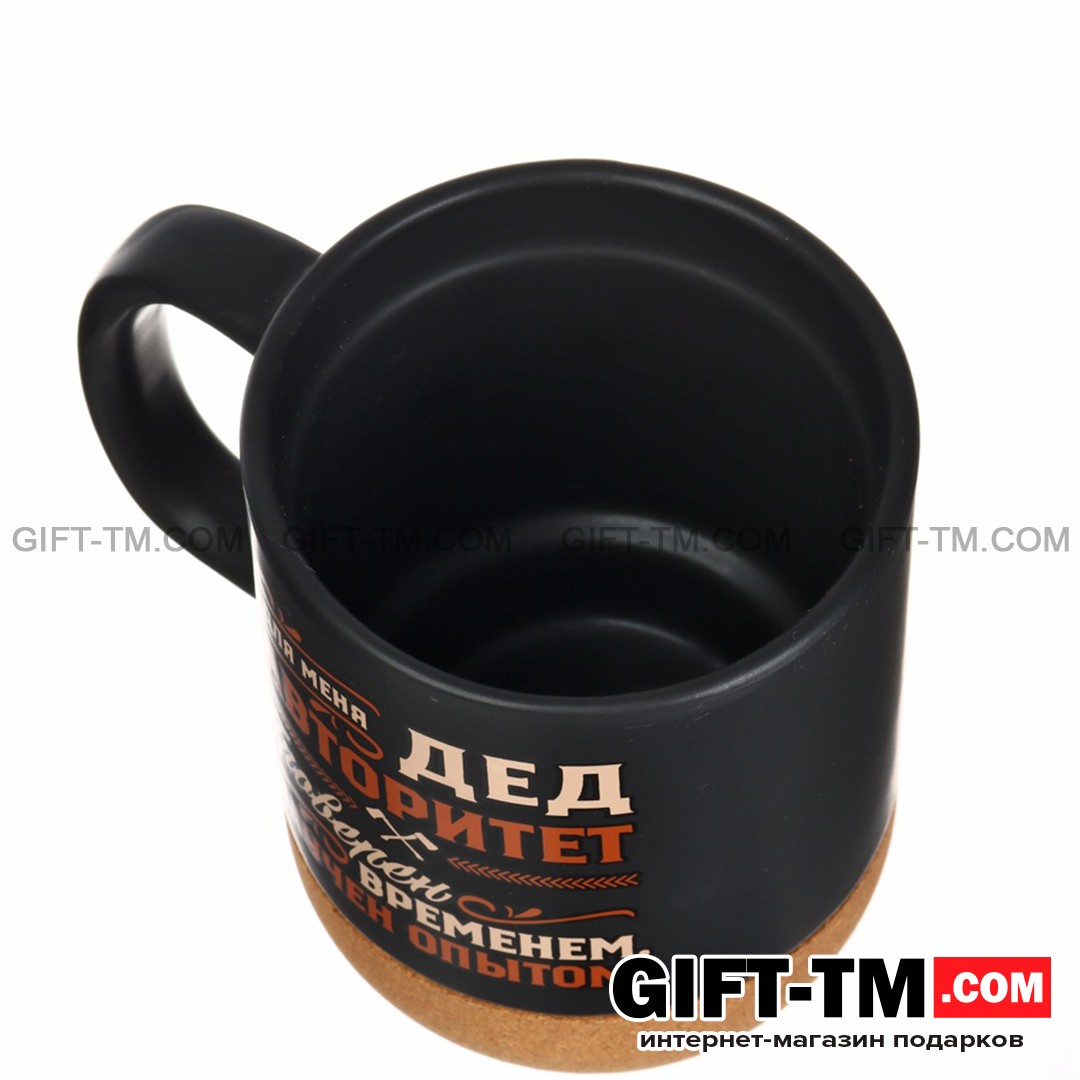 sn00791_3 Кружка керамическая с пробковым дном «Дед авторитет», 400 мл — изображение 2