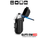 USB Зажигалка «Explorer» водонепроницаемая, с фонариком, оранжевая — изображение 7