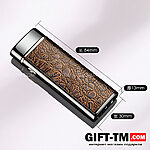 USB Зажигалка кожа кроколдил, с фонариком — изображение 7