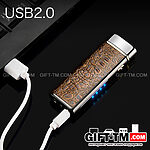 USB Зажигалка кожа кроколдил, с фонариком — изображение 3