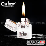 Зажигалка бензиновая «Marlboro Chief» светящаяся в темноте — изображение 3