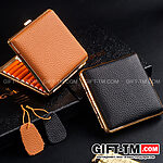 Портсигар на 20 сигарет черная натуральной кожа — изображение 3