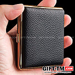 Портсигар на 20 сигарет черная натуральной кожа — изображение 7