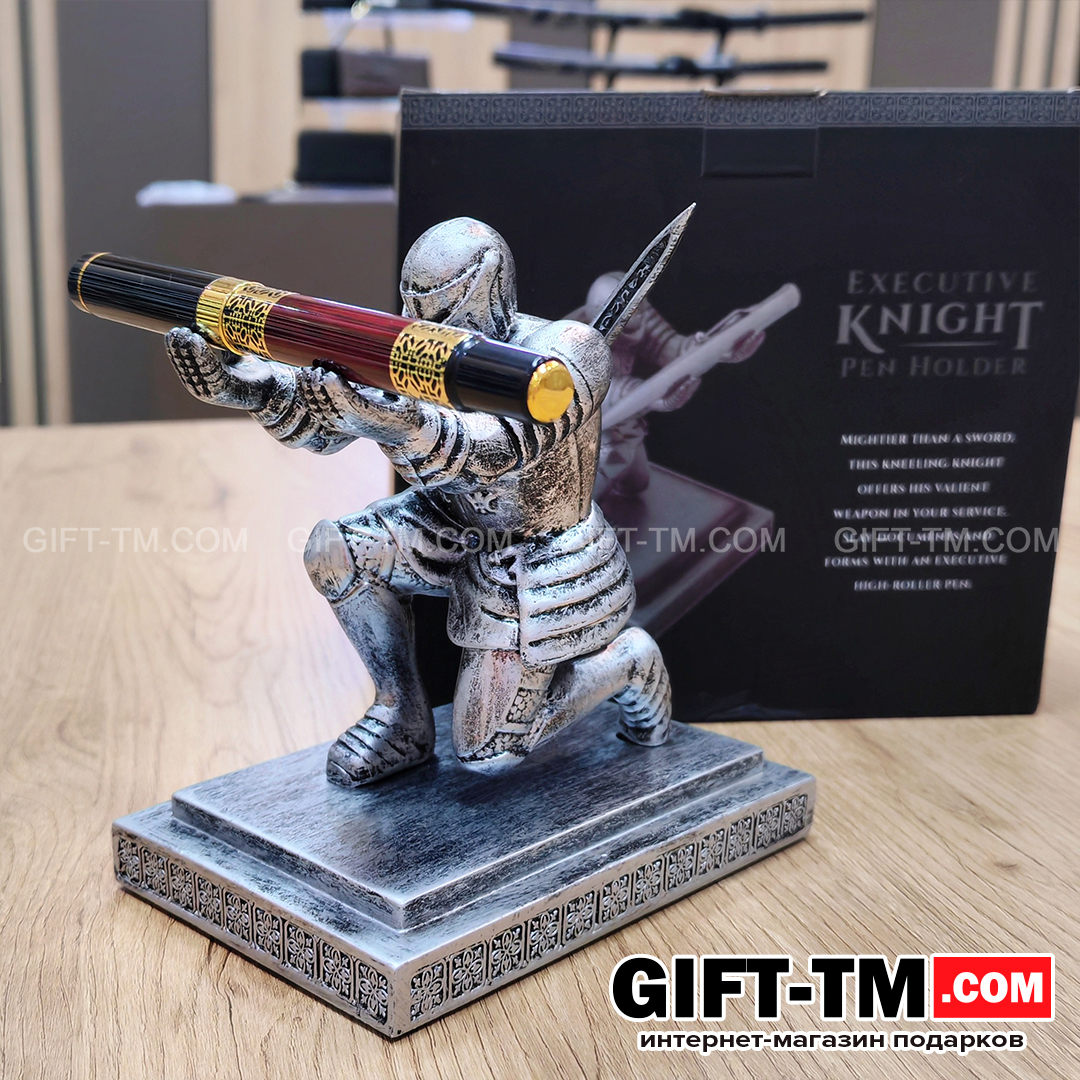 sn00986к Подставка для ручки «Рыцарь» + ручка в подарок — изображение 1