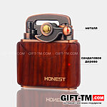 Зажигалка бензиновая «Honest» бронза, красное сандаловое дерево — изображение 2