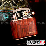 Зажигалка бензиновая «Honest» бронза, красное сандаловое дерево