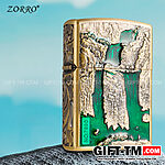 Зажигалка бензиновая «Zorro», зеленая — изображение 4