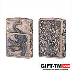 Зажигалка бензиновая Zorro «Крокодил» бронза — изображение 2