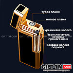 Зажигалка газовая «Derui» черная, двойное пламя — изображение 2