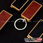 Зажигалка-брелок газовая «Коричневая кожа» — изображение 4