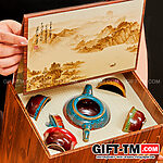 Набор элитного китайского чая «Сундук богатства» + чайный сервиз — изображение 7