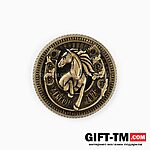 Монета новогодняя сувенирная «Счастливого года», латунь, диам 2.5 см — изображение 4