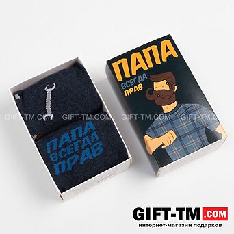 Носки мужские «Папа может», набор 2 пары, размер 41-44