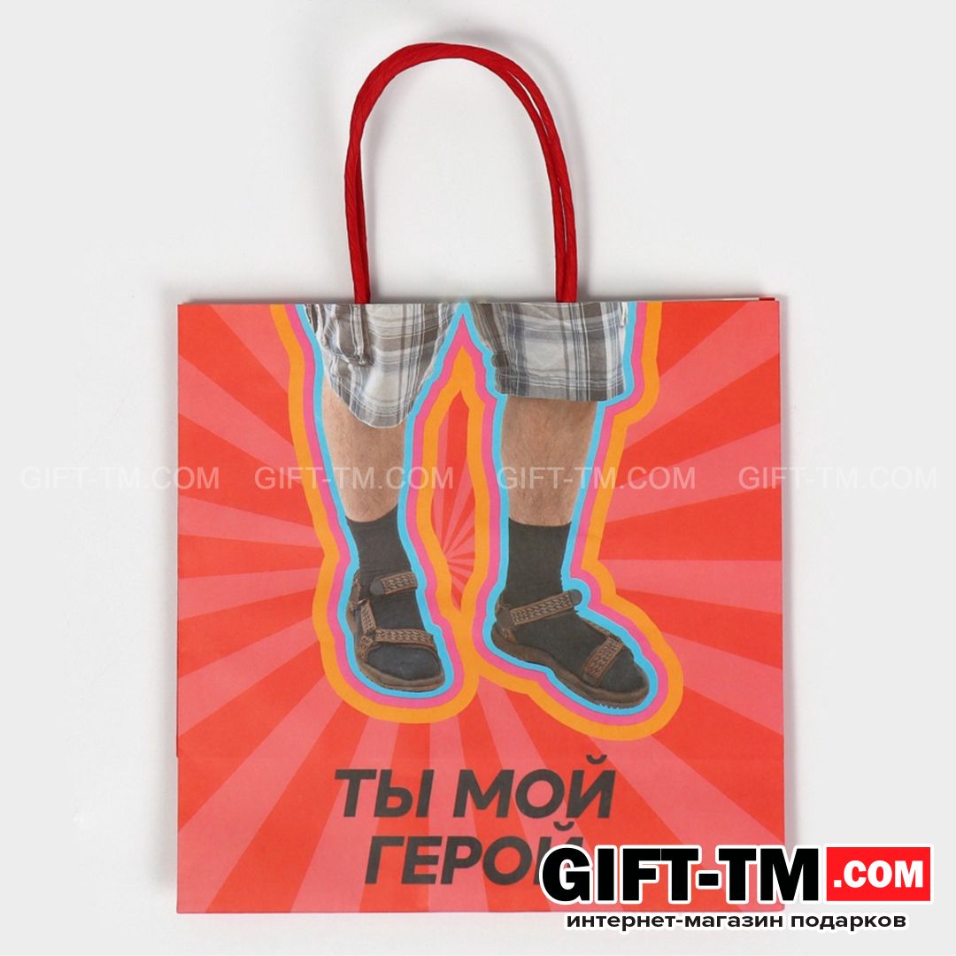 sn01110_5 Пакет подарочный «Герой», 22×22×11 см — изображение 4