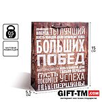 Пакет подарочный ламинированный «Больших побед», S 12×15×5.5 см