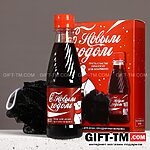 Подарочный набор косметики новогодний «С Новым годом», гель для душа и мочалка для тела — изображение 2