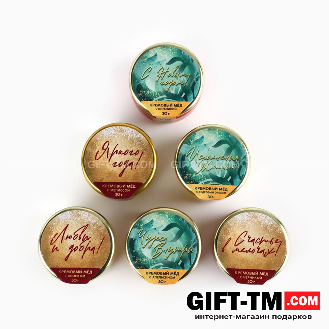 sn01139_4 Подарочный набор новогодний «Счастливого Нового года»: чай чёрный, крем-мёд — изображение 5