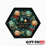 Подарочный набор новогодний «Счастливого Нового года»: чай чёрный, крем-мёд — изображение 3