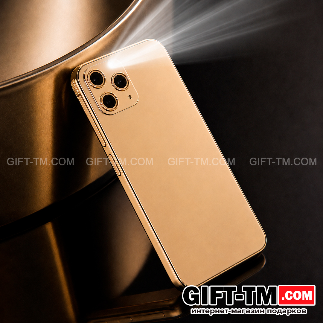 Зажигалка газовая «Iphone» с фонариком, золото — изображение 2