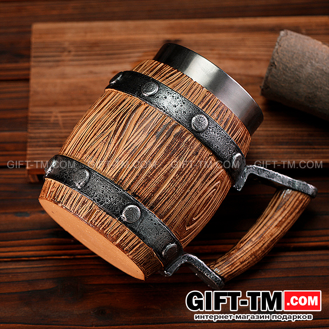 sn01310_4 Пивная кружка «Бочка» 600 мл — изображение 2