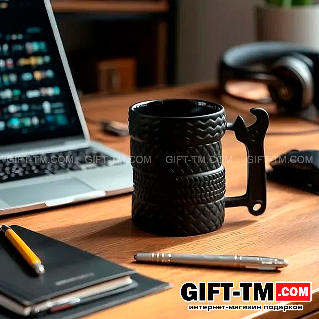 sn01316_2 Кружка керамическая «Шины» 400 мл — изображение 2